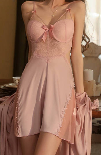 Serene Silk Long Robe Coat