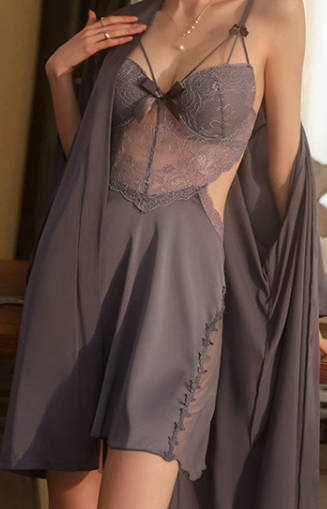 Serene Silk Long Robe Coat