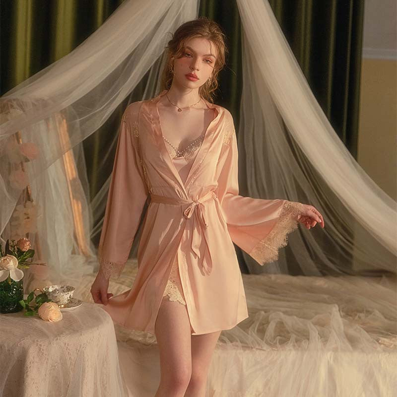 Pure desire pearl curtain sexy lace pajamas